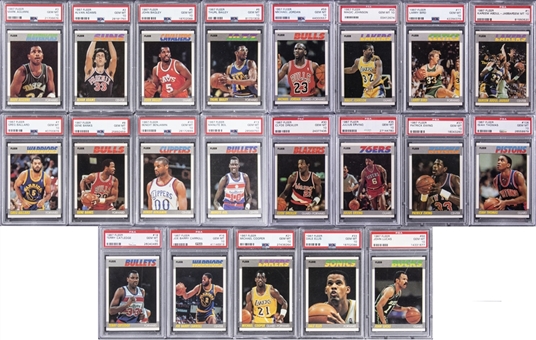 1987-88 Fleer Basketball Near Complete PSA GEM MT 10 Set (127/132) - Including Michael Jordan PSA GEM MT 10